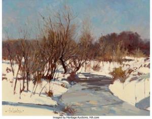 EUBANKS Tony 1939,Creek in Snow,Heritage US 2021-06-18