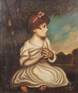 EUROPEAN SCHOOL,A Painting of a Young Girl in Landscape,19th century,Jackson's US 2018-08-28