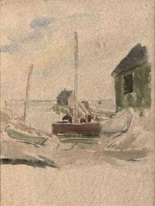 EUROPEAN SCHOOL,Boats near a quay,Christie's GB 2010-09-21