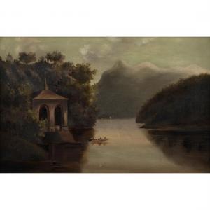 EUROPEAN SCHOOL,Cathedral by Lake,19th Century,MICHAANS'S AUCTIONS US 2023-06-16
