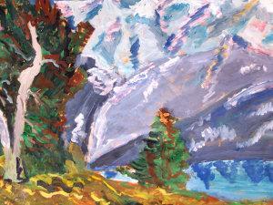 EUROPEAN SCHOOL,Expressionist inspired alpine landscape,Rosebery's GB 2006-03-14