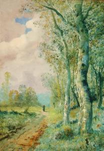 EUROPEAN SCHOOL,Forest Landscape,1904,Weschler's US 2013-10-25