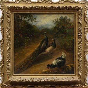 EUROPEAN SCHOOL,Landscape with Peacock and Wild Game,Clars Auction Gallery US 2009-08-09