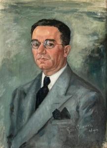 EUROPEAN SCHOOL,Portrait of a man,1951,Matsa IL 2024-01-29