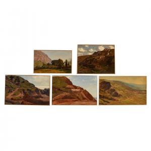 EUSTACHE Charles Francois 1820-1870,A group of five landscape views,Dreweatts GB 2018-12-05