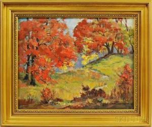 EUSTON Jacob Howard 1892-1965,Red Tree,Skinner US 2015-08-13
