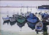EVANS Bernard 1929-2014,Boats, Guenole, Brittany,1982,David Lay GB 2012-01-19