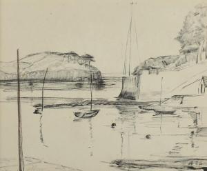 EVANS DAVID,BOATS IN HARBOUR,Ross's Auctioneers and values IE 2014-05-07