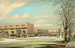 EVANS Frank A 1900-1900,Architectural study of a housing estate,1957,Rosebery's GB 2008-08-05