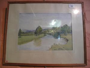 EVANS Glenith,River Towy from Dryslwyn Bridge,1967,Peter Francis GB 2017-04-05