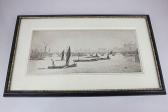 EVANS H.P 1900-1900,view of barges on the Thames,Henry Adams GB 2017-08-10