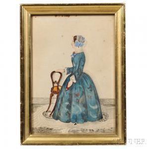 EVANS J 1800-1800,Full-length Portrait of a Woman in a Blue Gown,Skinner US 2016-02-27