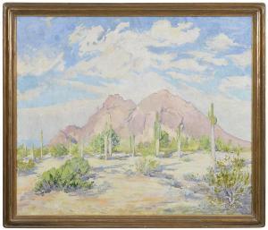 EVANS Jessie Benton 1866-1954,Desert Landscape,Brunk Auctions US 2021-04-08