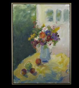 EVANS Mary Paige 1900-1900,Still Life with Flowers and Fruit,New Orleans Auction US 2015-10-16