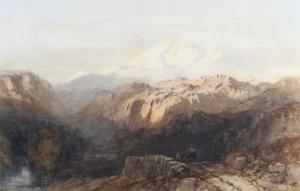 EVANS OF BRISTOL William 1809-1858,Welsh mountain landscape,Burstow and Hewett GB 2023-01-25