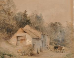 EVANS OF ETON William 1798-1877,Horse and cart beside a cottage,John Nicholson GB 2021-06-23