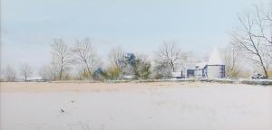 EVANS Paul 1931-1987,Winter Landscape with Oast House,Tooveys Auction GB 2023-07-12