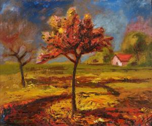 EVARD André 1876-1972,Landschaft mit Bäumen,1938,Dobiaschofsky CH 2023-11-08