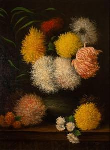 EVASON G,STILL LIFE WITH CHRYSANTHEMUMS,1901,Whyte's IE 2022-12-12