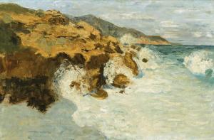 EVENEPOEL Henri Jacques 1872-1899,Water in the rocks, Tipasa,1898,De Vuyst BE 2024-03-02