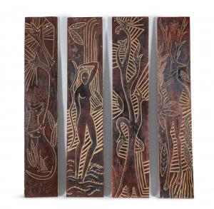 evennou franck 1900-2000,Four decorative panels,2003,Sotheby's GB 2022-02-24