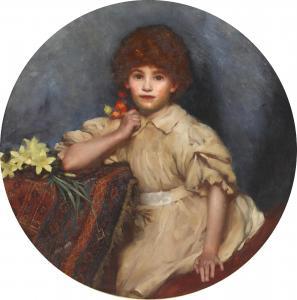 EVERETT Ethel Fanny,Portrait of a young girl - Lilian Violet (1883-196,1891,Bonhams 2013-09-04