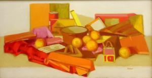 EVERETT Len Gridley,Still Life of Oranges and Miscellania,David Duggleby Limited 2019-07-27
