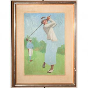 EVERETT WALKER 1904-1968,The Fadeaway Golfer,William Doyle US 2012-12-05