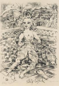 EVERGOOD Philip Howard 1901-1973,Cool Doll in Pool,1960,Hindman US 2024-01-25