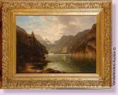 EVERS Hans 1872-1945,Lac animé en montagne,1883,VanDerKindere BE 2009-02-17