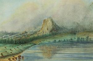 EVERSHED Thomas 1817-1890,Red Butte on the Republican River,1849,Bonhams GB 2011-04-05