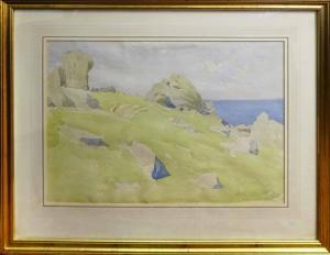 EVES Reginald Grenville 1876-1941,Seascape View from a Cliff,1919,Lots Road Auctions GB 2019-05-05