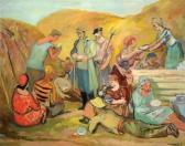 EXELROD Meir 1902-1972,Meal in the field,1931,Matsa IL 2015-06-30