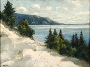 EYDEN SR. William Arnold 1859-1919,Lake Scene with Mountains,Gray's Auctioneers US 2012-05-03