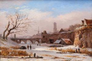 EYMER Arnoldus Johannes 1803-1863,A view of Utrecht in winter,1858,Venduehuis NL 2019-11-14