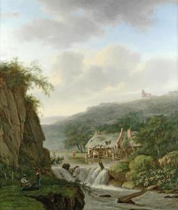 EYMER Arnoldus Johannes 1803-1863,Figures by a water mill,1842,Bonhams GB 2018-03-07