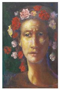 EYRE Vicente 1918,Chica con corona de flores,Subarna ES 2012-05-15