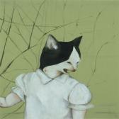 EYRES Erica 1980,Surreal composition with cat,Bruun Rasmussen DK 2011-06-20