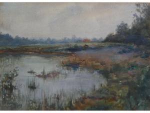 EYSKENS A.M 1800-1900,Landscape with pond,1909,Capes Dunn GB 2014-09-30