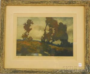 EYSTER SENSENEY George 1874-1943,Trees at Dusk.,1940,Skinner US 2012-10-10