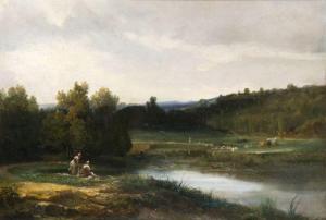 FéRéOL Auguste,Lavandières près d'un cours d,1841,Artcurial | Briest - Poulain - F. Tajan 2012-10-17