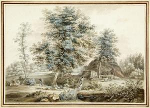 FÜSSLI Heinrich II 1755-1829,Landschaft im Loiretal,1788,Zofingen CH 2019-11-14