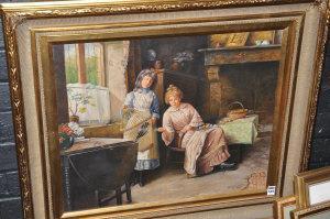 F Holmes 1900-1900,Feeding the bird,Shapes Auctioneers & Valuers GB 2010-05-01