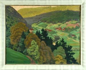 FABER Carl 1885-1962,Schwäbische Landschaft,1911,Allgauer DE 2023-01-13