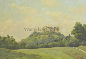 FABER Carl 1885-1962,Schwäbische Landschaft mit Burg Hohenneuffen,Winterberg Arno DE 2019-10-26