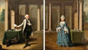 FABER Johann Herman 1734-1800,Bildnispaar Herr und Dame des Rokoko,1769,Kastern DE 2016-03-12