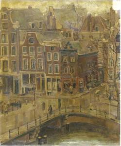 FABER Josephine Margaretha 1891-1984,A view of the Singel, Amsterdam,1941,Christie's GB 2006-01-24