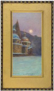 FABIJANSKI PORAJ Stanislaw Ignacy 1865-1947,Cracow Cathedral in the Moon Aura,Agra-Art PL 2015-03-22