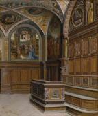 FABRETTI Querina 1800-1900,Frescoes in a gothic church interior,Christie's GB 2005-09-07