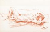 FABRICIUS Johan 1899-1981,studie of nude,Glerum NL 2011-09-19